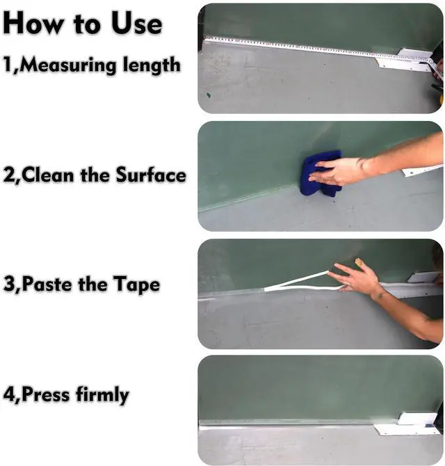 Alt view image 4 of 7 - Silicone Seal Weather Stripping Tape 16.5 Feet Strip Bottom Draft Insulation Stopper Tape Weatherproof Soundproof for Door or Window Bathroom Shower Glass Gaps45mm*5m