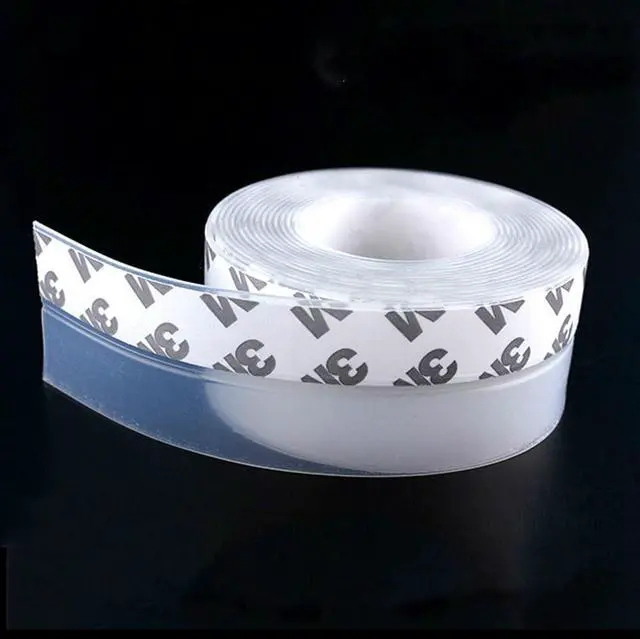 Main image of 5M/16ft Window Sealing Strip, Self Adhesive Weather Stripping 35mm Width, Silicone Door Bottom Seal Strip Tape for Gaps of House Glass Shower Window and Door Weatherproof Soundproof, Transparent