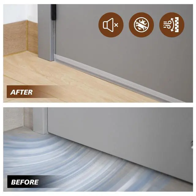 Alt view image 5 of 6 - 25mm 16.4 Feet Silicone Weather Stripping Door Seal, Transparent Under Door Gap Filler for Draft Stopper Adhesive Doors Windows and Shower Glass Gaps