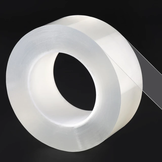 Alt view image 3 of 7 - Transparent Weather Sealing Tape, Clear Draft Isolation Film Tape for Door Draft Stopper, Adhesive Tape for Doors, Windows and Shower Glass Gaps - No Residue (1.2 Inch x 16Ft)