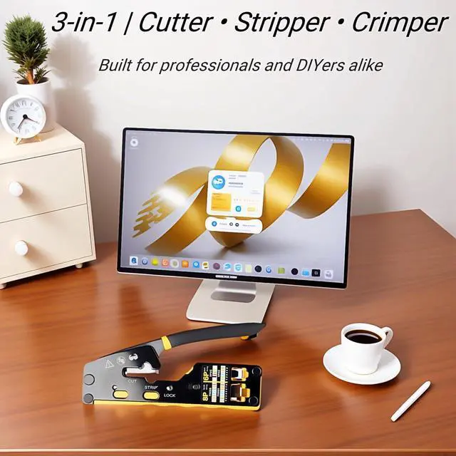 Alt view image 5 of 6 - RJ45 Crimp Tool Passthrough 8P 6P RJ45 Crimper/Wire Cutter/Wire Stripper for RJ11/ RJ12 Cut CAT5 CAT6 CAT7 Ethernet Crimpers Electrician Tool 8P 6P
