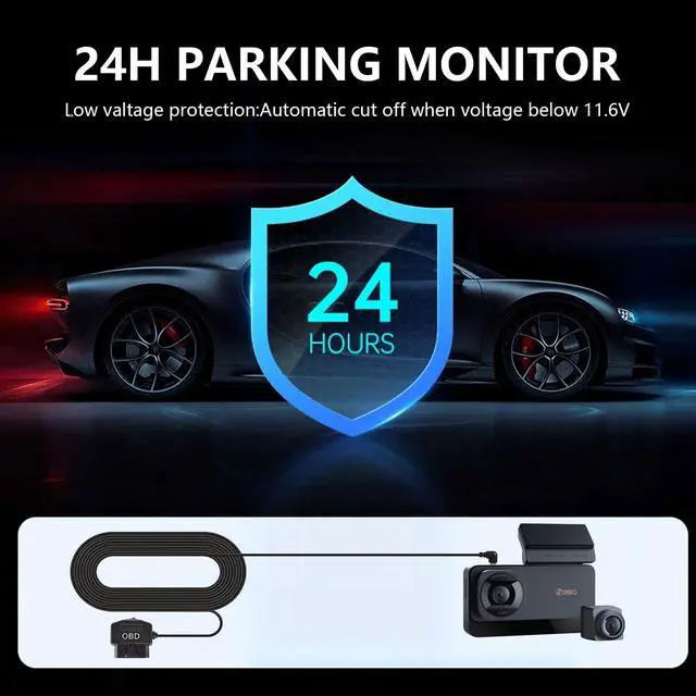 Alt view image 4 of 7 - OBD2 OBD Power Cable, OBD to Type C USB OBDII Adapter 11.6-36V to 5V/3A Dash Cam Hardwire Kit with Switch & Low Voltage Protection for Smart Parking Mode Dashcams(11.5FT/3.5M) (Right Angle)