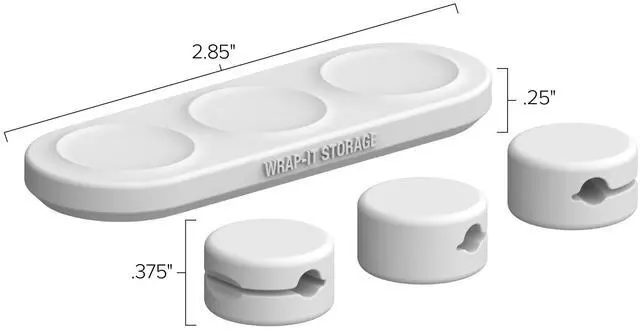 Alt view image 6 of 7 - MagnaDock Magnetic Cable Holder - 2-Pack (White) - Adhesive Cable Clips Cord Organizer Desktop Cord Holder for Nightstand Desk Cable Management