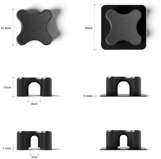Alt view image 3 of 5 - Magnetic Cable Organizer Desktop Multipurpose Cord Keeper & Cable Management Clip for Home & Office