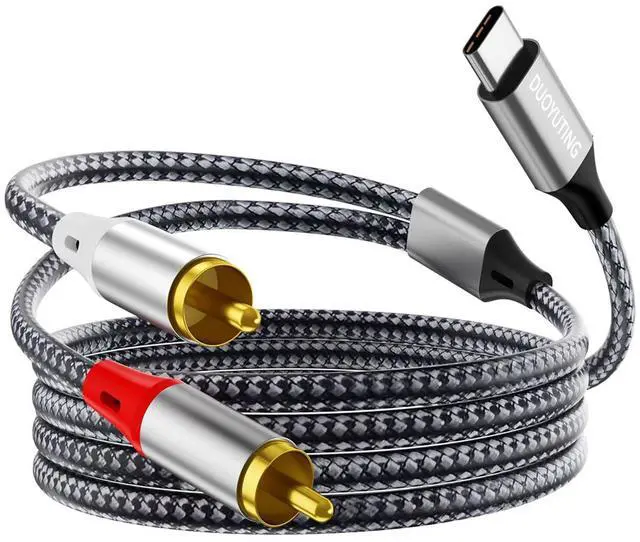 Main image of Digital USB-C to 2 RCA Audio Cable Type C to RCA Male Adapter Car AUX Stereo Speaker Amp Cable for iPhone 17/16/15 Series iPad Pro Galaxy S25 Pixel 9 Pro 6.6 FT