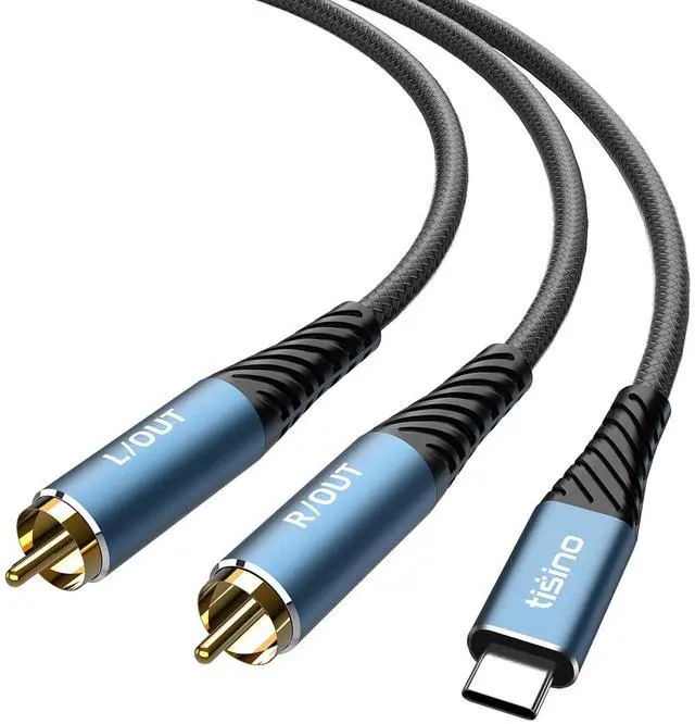 Main image of USB C to 2 RCA Audio Cable,L/R Stereo, 32bit/384kHz, 3.3FT | Upgraded DAC USB C to 2 RCA Cable for iPhone 16 15/Laptop to Amp/peaker/Car Stereo, HiFi Stereo Audio Cord