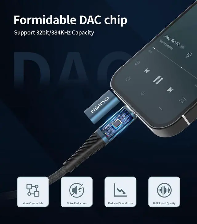 Alt view image 4 of 6 - USB C to 2 RCA Audio Cable,L/R Stereo, 32bit/384kHz, 3.3FT | Upgraded DAC USB C to 2 RCA Cable for iPhone 16 15/Laptop to Amp/peaker/Car Stereo, HiFi Stereo Audio Cord