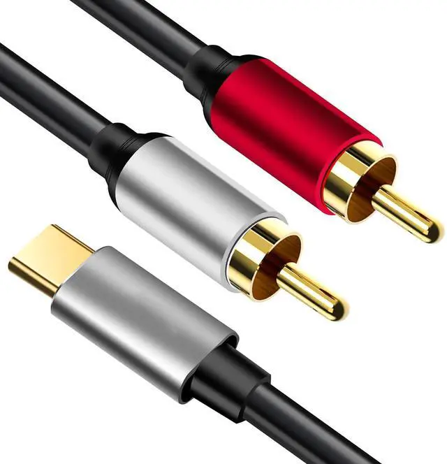 Main image of Type C to 2 RCA Car Stereo Cord Cable,2 RCA Jack USB-C Audio Cable for Phone Laptop Tablet Speaker Samsung S22 Galaxy Google Pixel Home Theater 6ft