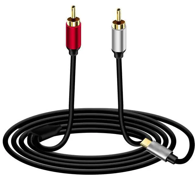 Alt view image 6 of 6 - Type C to 2 RCA Car Stereo Cord Cable,2 RCA Jack USB-C Audio Cable for Phone Laptop Tablet Speaker Samsung S22 Galaxy Google Pixel Home Theater 6ft