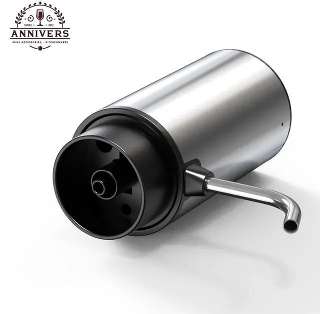 Alt view image 7 of 7 - Electric Wine Decanter Automatic Wine Aerator Dispenser Pourer, USB-C Rechargeable Storage Base Stainless Steel Tube One-Touch Pump for All Btls, Aérateur Distributeur de Vin Électrique