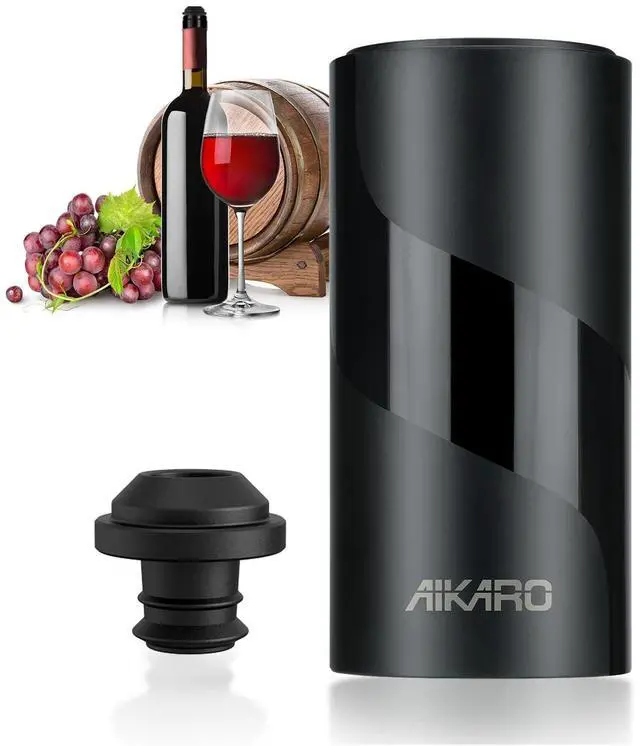 Main image of Electric Wine Saver Vacuum Pump with Bottle Stopper Automatic Wine Preserver, Battery Operated