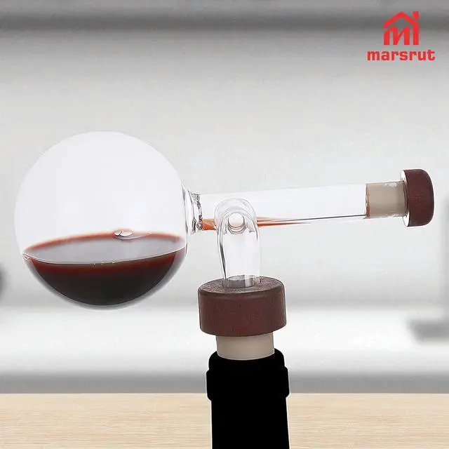 Alt view image 5 of 7 - Aireador De Vino, Wine Aerator Decanter Decantador, Quick Wine Pourer, Clear Transparent Glass Style, Accessories for Bottle Whisky for Birthday Home Gatherings Fathers Gifts,
