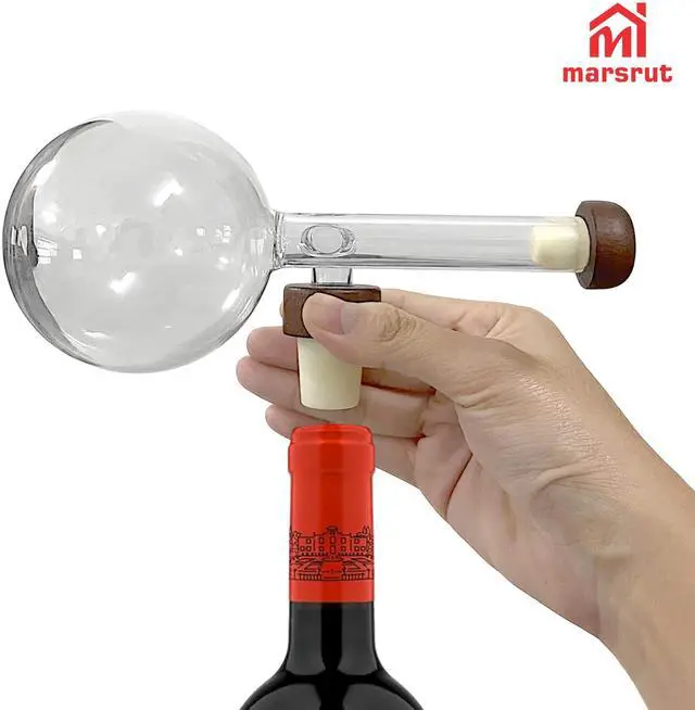 Alt view image 6 of 7 - Aireador De Vino, Wine Aerator Decanter Decantador, Quick Wine Pourer, Clear Transparent Glass Style, Accessories for Bottle Whisky for Birthday Home Gatherings Fathers Gifts,