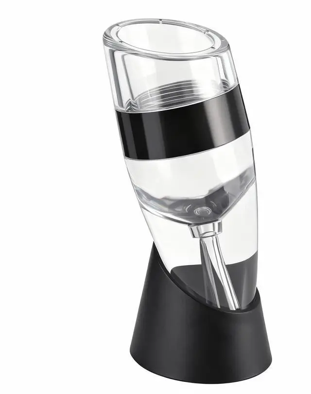 Main image of Wine Aerator Pourer and Decanter with Unique Aeration Device Quickly Enhances Wine Flavors with Smoother Finish,Best Gifts for Wine Lovers and Sommeliers (Black)