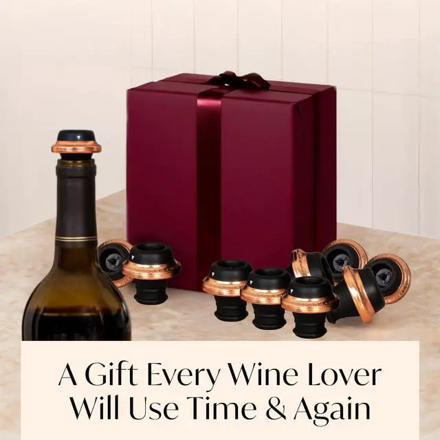 Alt view image 7 of 7 - Electric Wine Preserver - Rechargeable Vacuum Saver With Airtight Seal - Automatic Air Remover Pump for 10 Days of Flavor & Freshness - Preservation System (Black & Rose Gold (stoppers only))