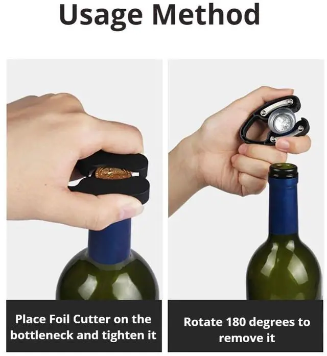 Alt view image 6 of 7 - 1 Vacuum Wine Stopper 1 Wine Aerator Pourer Aerating Spout with 1 Wine Foil Cutter Tool, Wine Bottle Stoppers set Reusable Wine Preserver Keep Fresh, Perfect Wine Accessory Gift for Wine Lovers