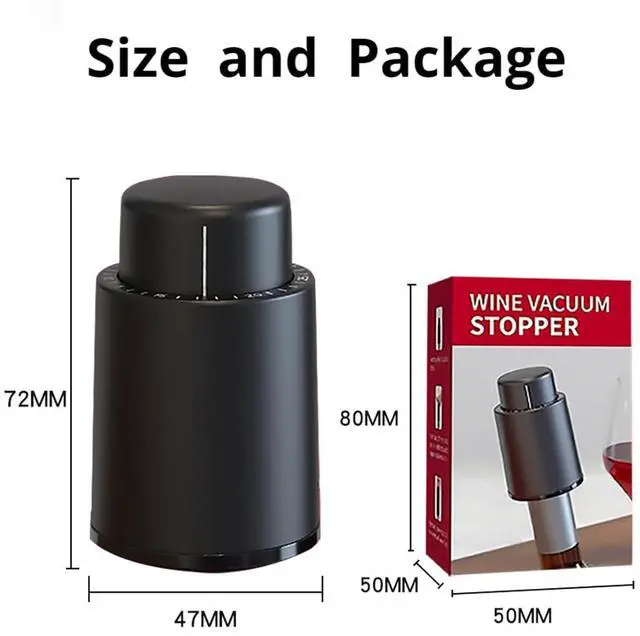 Alt view image 7 of 7 - 1 Vacuum Wine Stopper 1 Wine Aerator Pourer Aerating Spout with 1 Wine Foil Cutter Tool, Wine Bottle Stoppers set Reusable Wine Preserver Keep Fresh, Perfect Wine Accessory Gift for Wine Lovers