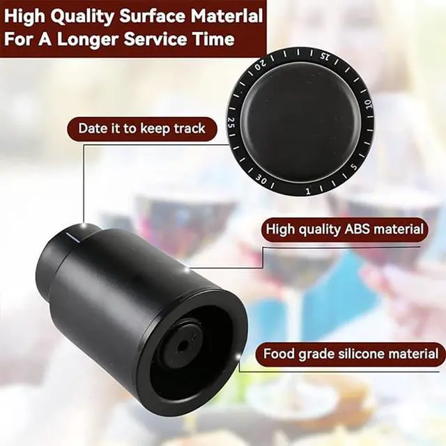 Alt view image 2 of 7 - 1 Vacuum Wine Stopper 1 Wine Aerator Pourer Aerating Spout with 1 Wine Foil Cutter Tool, Wine Bottle Stoppers set Reusable Wine Preserver Keep Fresh, Perfect Wine Accessory Gift for Wine Lovers
