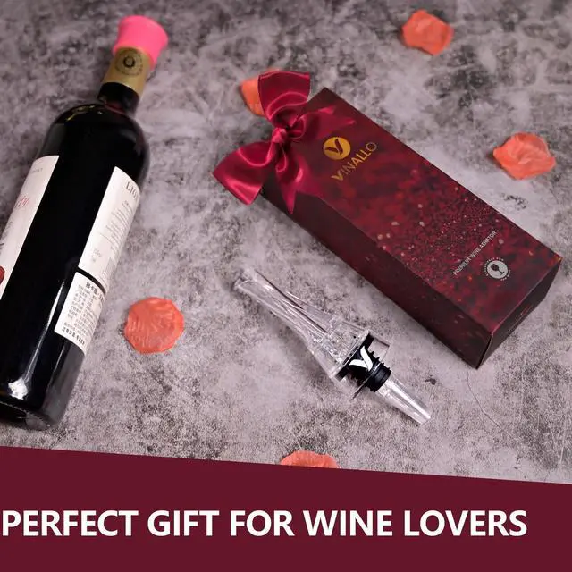 Alt view image 6 of 6 - Wine Aerator Pourer Spout Diffuser - Wine Decanter with Aerator Attaches to Wine Bottle for Enhanced Flavor | Premium Quality Wine Air Aerator with Reusable Silicone Wine Stopper | No Drip or Spill
