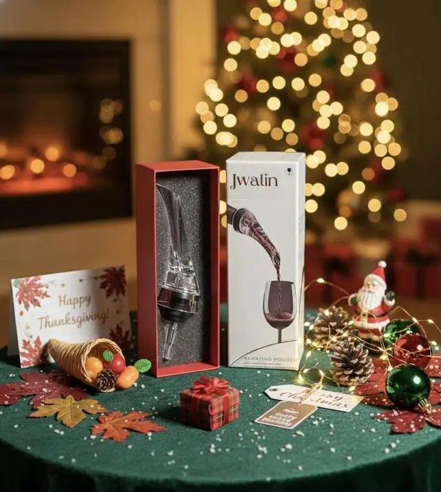 Alt view image 5 of 7 - Wine Aerator and Pourer Premium Air Decanter Spout to Enhance Wine Flavor & Aroma, No-Drip Wine Pourer Spout for Red & White Wines, Perfect Gift for Wine Lovers