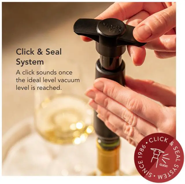 Alt view image 6 of 7 - Original Saver Wine Bottle Stopper With 2 Vacuum Stoppers Preserver Wine Stopper with Pump for Red or White Wine Wine Accessories to Keep Wine Fresh Airtight Seal Stoppers Black