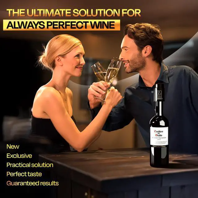 Alt view image 2 of 6 - Wine Bottle Stopper with Vacuum Pump Reusable Wine Saver That Preserves Freshness for Days Universal Fit Wine Preserver, Bar & Kitchen Accessory