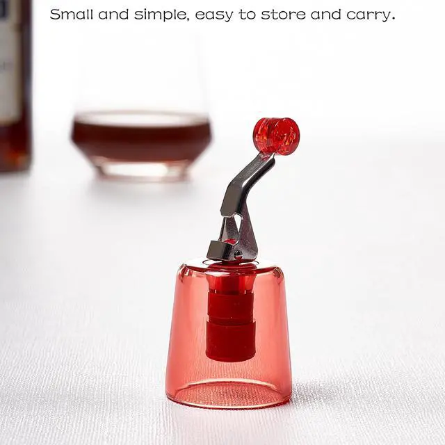 Alt view image 5 of 6 - Wine Bottle Stoppers 2-Pack, Airtight Reusable Silicone Sealer for Red/White/Rosé Bottles, One-Press Leak-Proof (White)