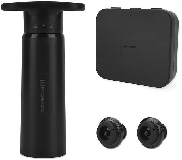 Main image of Wine Saver Pump with Sound Indicator, 2 Vacuum Wine Stoppers and Storage Box, Reusable Wine Stoppers Preserver to Keep Wine Fresh - Designed with U.S. Patent