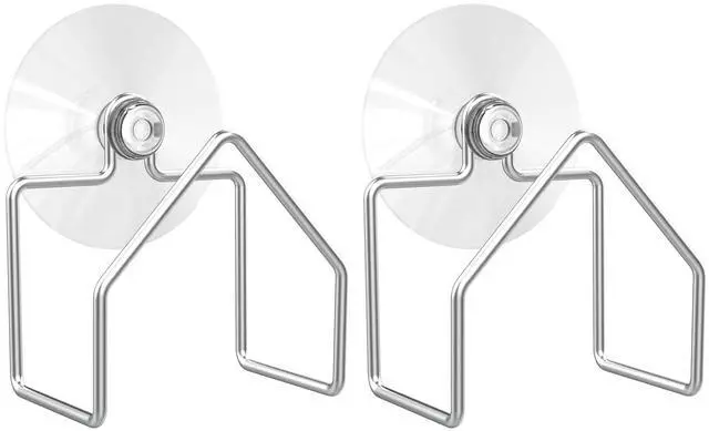 Main image of 2 PCS Sponge Holders for Kitchen Sink, Stainless Steel Sponge Rack with Suction Cup, Rustproof Brushed SUS304 Sponge Caddy Organizer, Space-Saving Counter Organizer