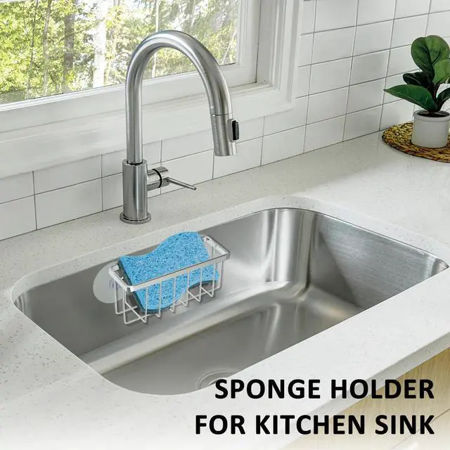 Alt view image 4 of 5 - Chrome Sink Caddy - Sponge Holder for Dish, Kitchen & Sink