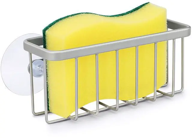 Main image of Sponge Holder for Kitchen Sink, Kitchen Sink Sponge Holder,Sink Caddy,Dish Soap Holder Mat Silver