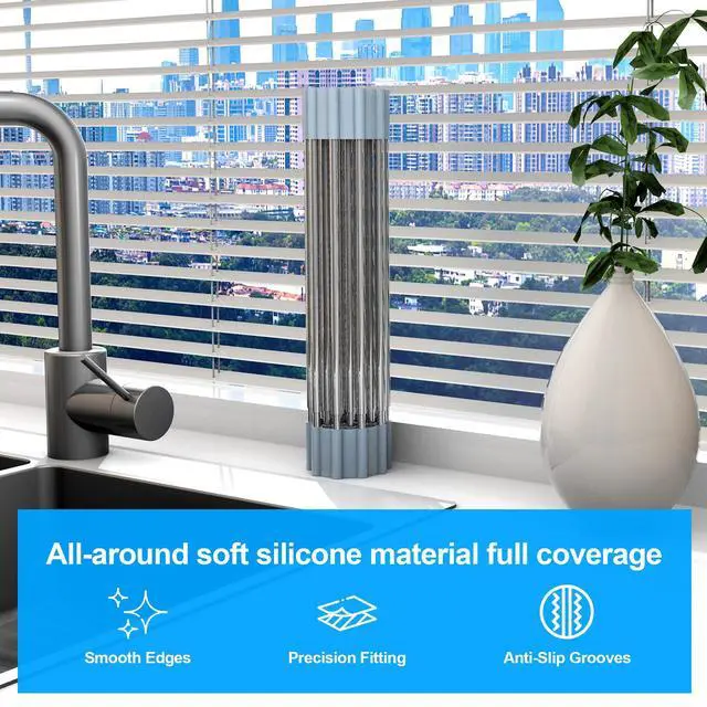 Alt view image 6 of 7 - 20.27 x 13.19 Inch Roll Up Dish Drying Rack, Expandable Over Sink Drying Rack 304 Stainless Steel Drainer for Counter Kitchen Home RV Essentials Foldable Over Sink Drying Rack, Grey