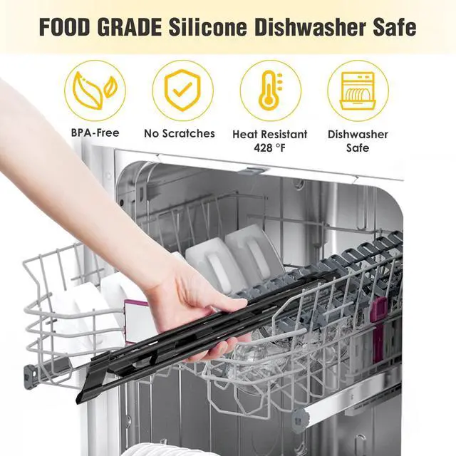 Alt view image 6 of 7 - Small Triangle Roll-Up Dish Drying Rack with Silicone Coating Stainless Steel Frame for Sink Corners, Multipurpose Over-The-Sink Kitchen Drainer & Organizer for Space-Saving Storage (Black)