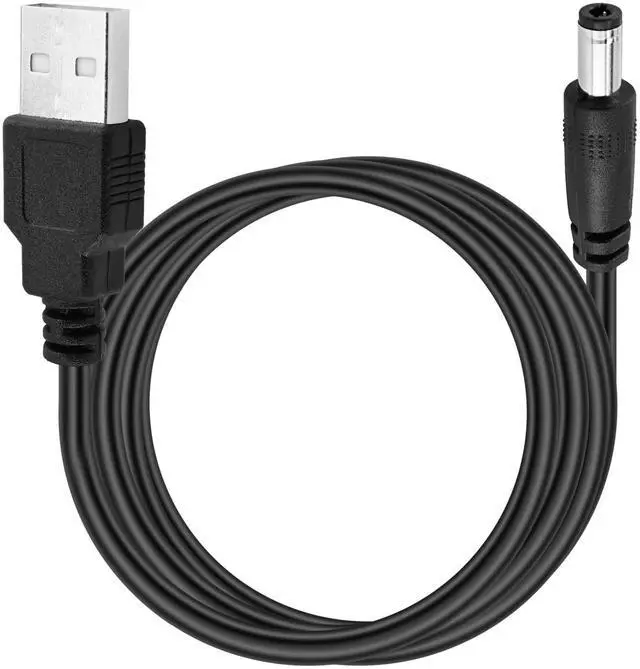 Alt view image 2 of 7 - Universal USB to DC Power Cable, 1M/3Ft USB Charger Cord, 5V 5.5 x 2.1 mm Power Adapter, with 10 Interchangeable DC Converter Plugs for Cameras, Routers
