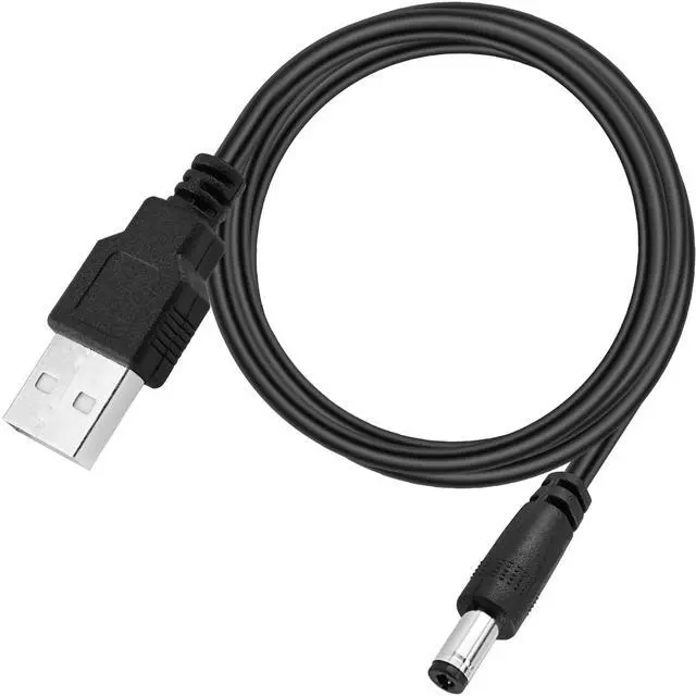 Alt view image 3 of 7 - Universal USB to DC Power Cable, 1M/3Ft USB Charger Cord, 5V 5.5 x 2.1 mm Power Adapter, with 10 Interchangeable DC Converter Plugs for Cameras, Routers