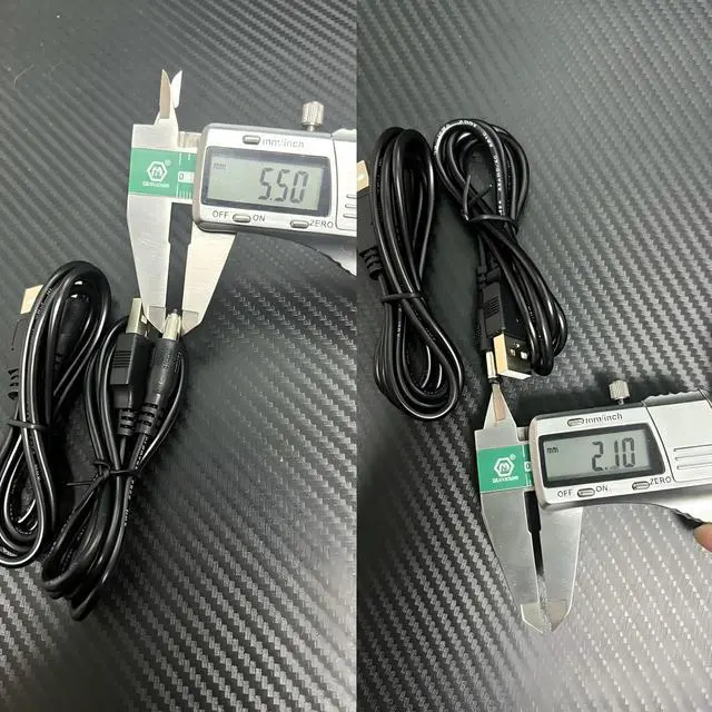 Alt view image 4 of 7 - USB 2.0 A Male to DC 5.5x2.1mm 5 Volt 24AWG DC Connector Charge Barrel Jack Power Cable Black, 3FT (Max 2.5 Ampere Power Cable, Center PIN Positive),2Pack