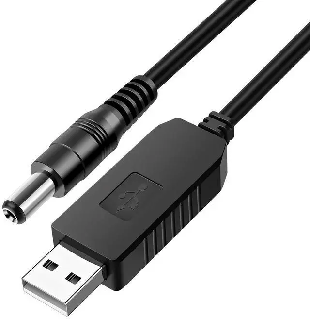 Alt view image 5 of 6 - 5V USB to 12V DC Charging Cable,Universal Power Cord for Toys,Watches,Fan,Speaker,Headset,Monitor,Table Lamp,Phones,LED Light Strip Router,DC 5.5 x 2.1mm with 9 Connector 3.3FT