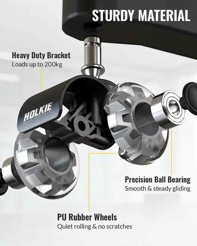 Alt view image 5 of 7 - Office Chair Wheels 2 Inch Set of 5 Replacement - Universal Fit 11mm Dual Rubber Smooth Quiet Rolling Casters - for Hardwood Floors Carpet Computer Grey