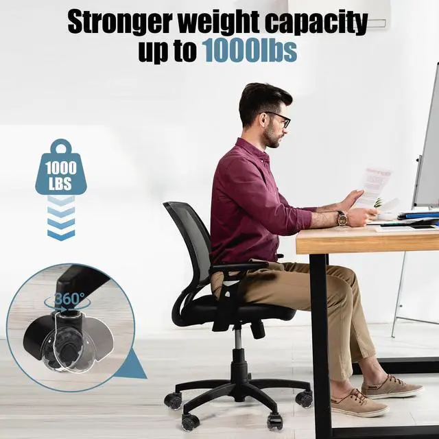 Alt view image 6 of 7 - 2 Inch Office Chair Wheel Replacement(Set of 5), Rubber Roller Caster Wheels for Chairs for Office Chairs,Smooth & Quiet for All Floors,11x22mm Chair Casters Fit for 98% Computer,Gaming,Desk Chairs