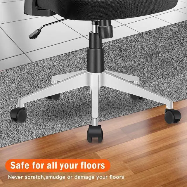 Alt view image 5 of 7 - Office Chair Wheels - 2 Inch Chair Caster Wheel Set of 5, Heavy Duty Chair Wheel Replacement Supports 1000 lbs, No Noise, Suitable for Hardwood Floors and Carpets