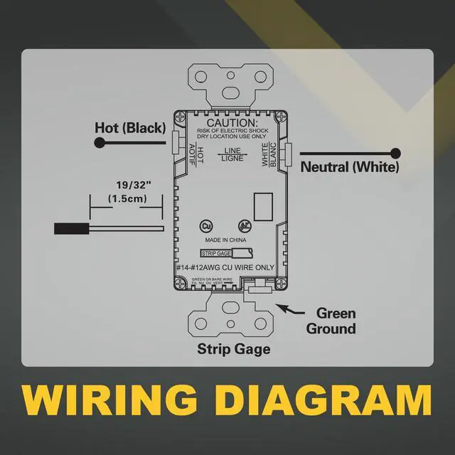 Alt view image 4 of 5 - 6.0A USB Outlet, 3-Port 30W Wall Outlets with 2 Type C & 1 Type A, 15 Amp Receptacle Plug, Tamper Resistant Receptacle, Screwless Wall Plate UC2A1-15A6ASP, ETL Listed, White, 1 Pack