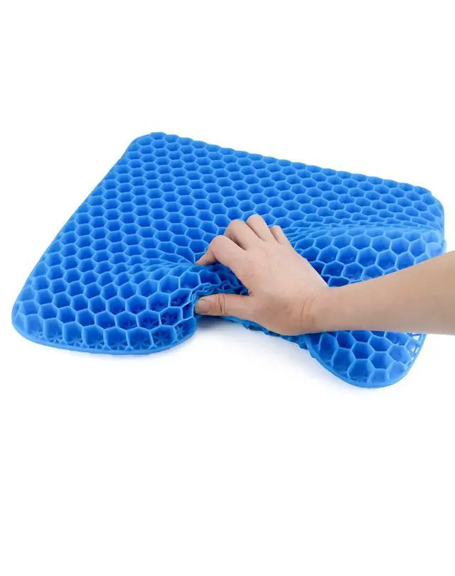 Alt view image 4 of 7 - Gel Seat Cushion, Gel Cushion, Cool & Breathable & Non-Slip for Car, Office, Home, Wheelchair (Blue, 40 x 35 x 3.2 cm)