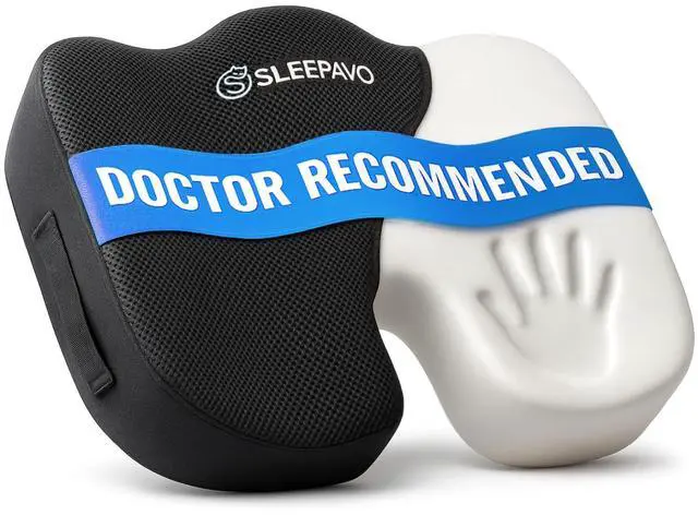 Main image of Office Chair Cushion - Seat Cushion for Tailbone Pain Relief - Butt Pillow for Coccyx, Sciatica, and Lower Back Pain - Orthopedic Chair Pad for Lumbar Support in Office Desk, Car, Airplane