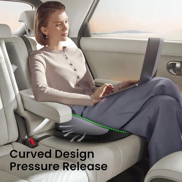 Alt view image 7 of 7 - Large Seat Cushion for Office Chair Memory Foam Coccyx Pain Relief Cushion Pillow for Back Support Non-Slip Seat Pad for Office Desk, Car Seat, Wheelchair, Sciatica