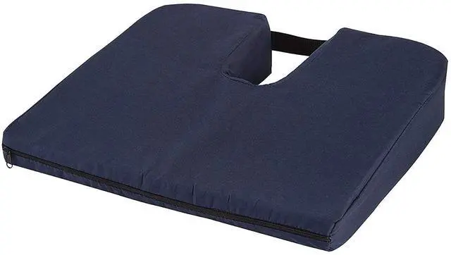 Main image of Gradual Slope Coccyx Seat Cushion for Coccyx, Sciatica, Tailbone Pain, Dining Chairs, Desk Chairs, Thin Car Seats, Wheelchairs, Washable Cover, 15 Inch, Navy