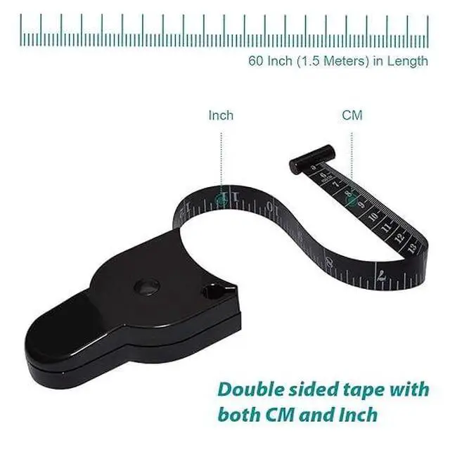 Alt view image 3 of 5 - Body Tape Measure - 80 Inch Automatic Telescopic Tape Measure - Retractable Measuring Tape for Body: Waist, Hip, Bust, Arms, and More (White - 80 inch)