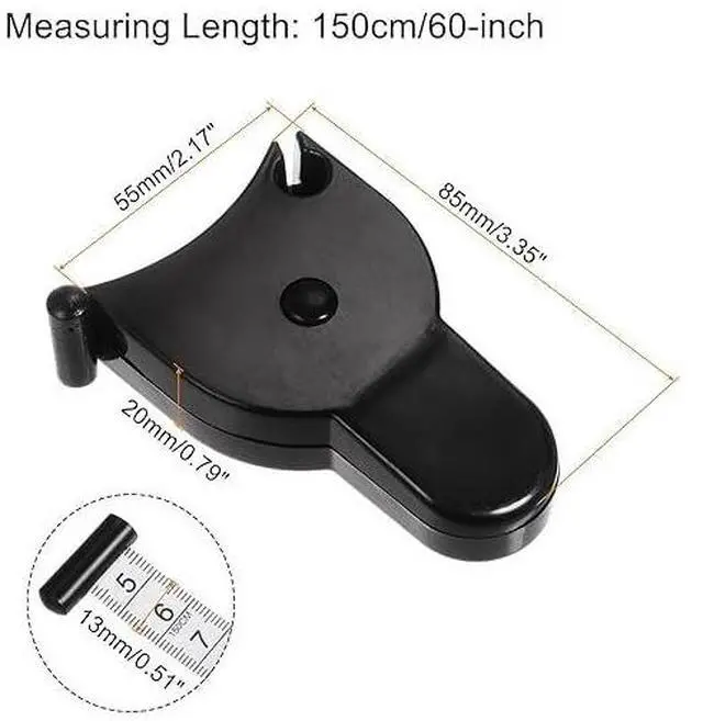 Alt view image 4 of 5 - Body Tape Measure - 80 Inch Automatic Telescopic Tape Measure - Retractable Measuring Tape for Body: Waist, Hip, Bust, Arms, and More (White - 80 inch)