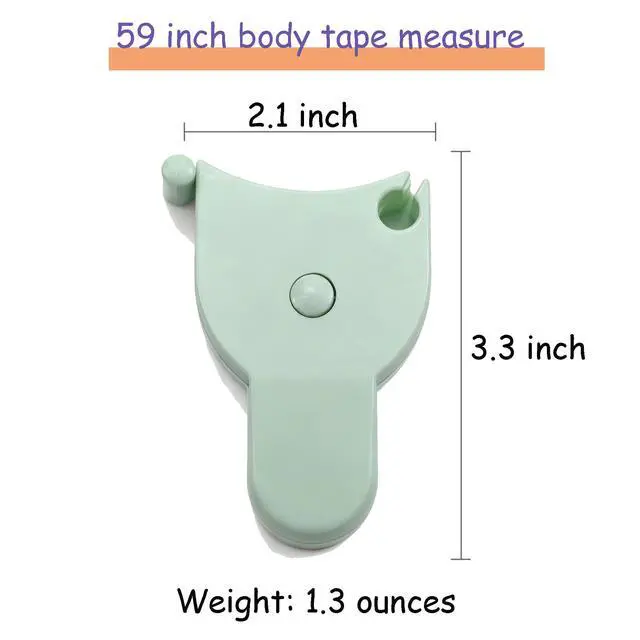 Alt view image 3 of 6 - Measuring Tape for Body Measurements, 60 Inch 3D Measuring Tape, Arms Chest Thighs or Waist Tape for Personal Trainer or Home Fitness Goals (Green)