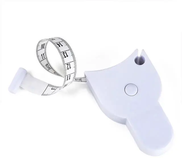 Main image of Body Tape Measure - 80 Inch Automatic Telescopic Tape Measure - Retractable Measuring Tape for Body: Waist, Hip, Bust, Arms, and More (White - 80 inch)