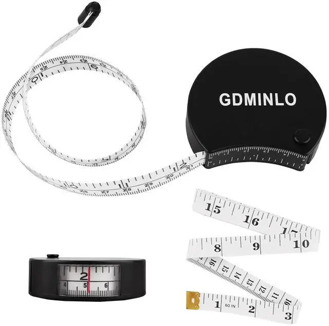 Main image of Body Measuring Tape, Retractable Soft Double-Scale, 60 Inch/150 cm, Black